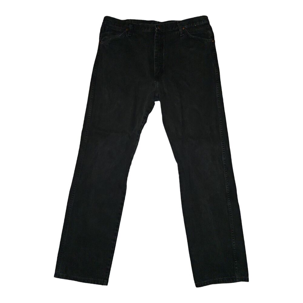 Vintage Wrangler Jeans Men's 38x34 Straight Black USA Casual Western Cowboy